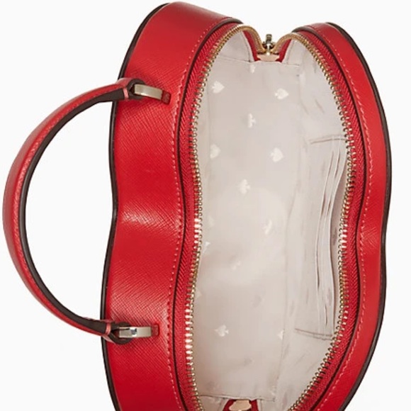 NWT Kate Spade Love Shack Heart Crossbody Purse Candied Cherry Red $329 - Picture 10 of 11
